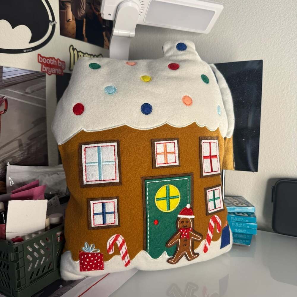 Wondershop Gingerbread House Christmas Throw Pillow